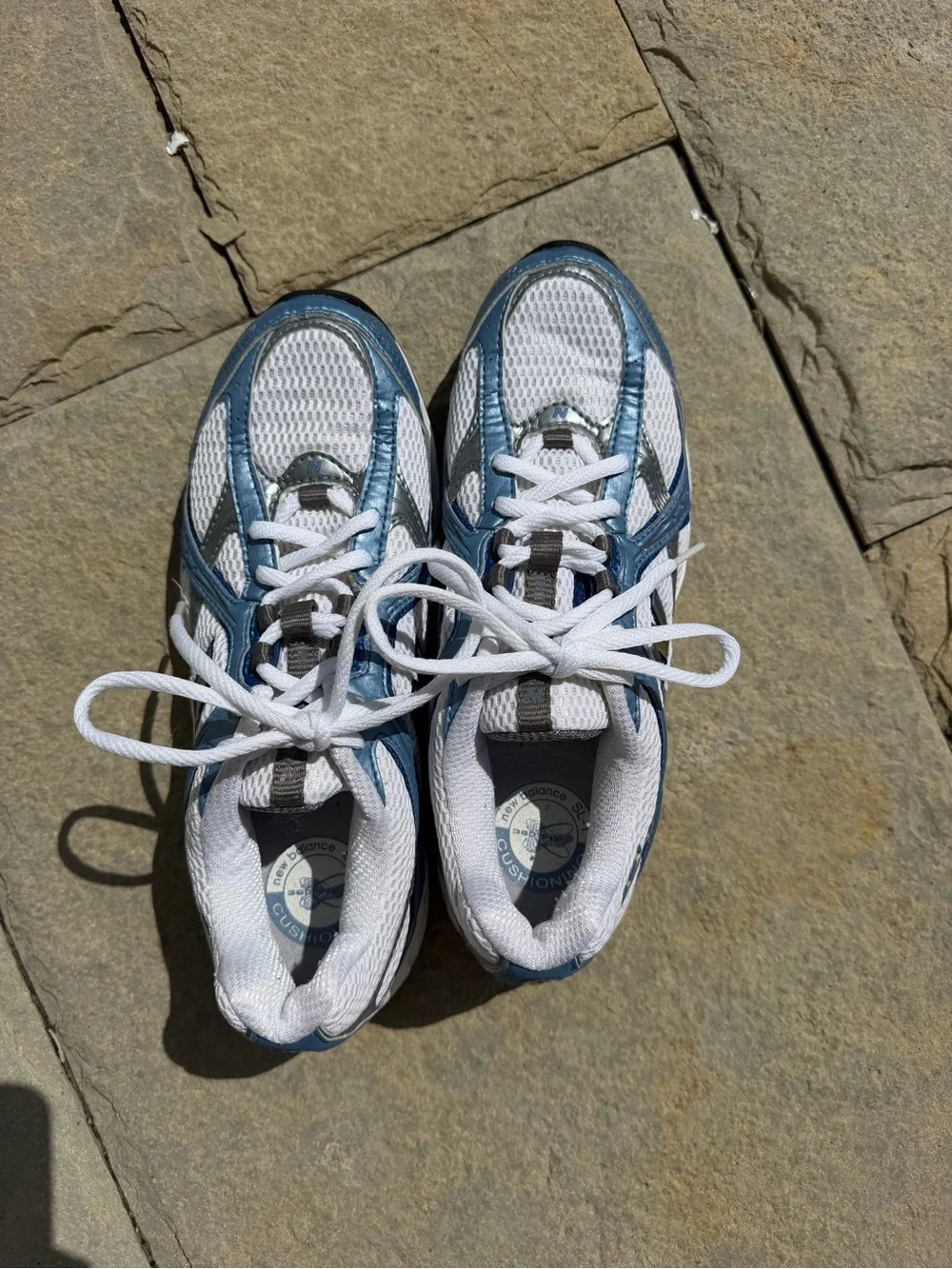 New Balance 550 White and Blue Sneakers